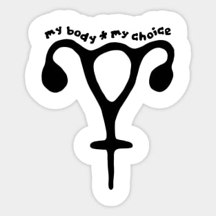 My Body My Choice Uterus Sticker